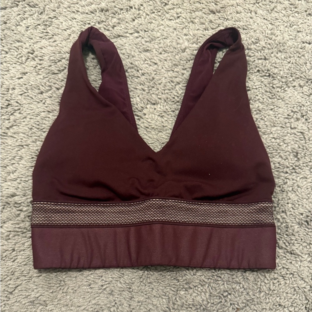Fabletics Burgundy Sports Bra